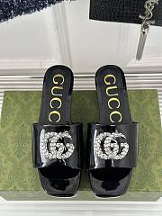 Colestore Gucci Crystal-Embellished Slides Full Black - 1