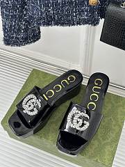 Colestore Gucci Crystal-Embellished Slides Full Black - 3