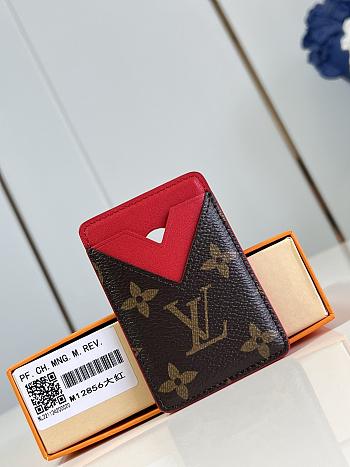 Colestore Louis Vuitton Card Holder Monogram Macassar Red 6.5 x 9.5 x 0.5 cm