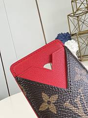 Colestore Louis Vuitton Card Holder Monogram Macassar Red 6.5 x 9.5 x 0.5 cm - 5