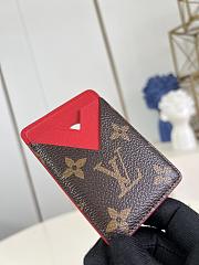 Colestore Louis Vuitton Card Holder Monogram Macassar Red 6.5 x 9.5 x 0.5 cm - 2