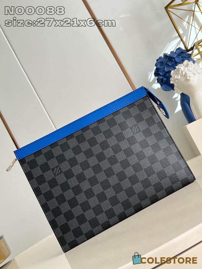Colestore Louis Vuitton Monogram Eclipse Pochette Voyage Blue 27 x 21 x 6 cm - 1