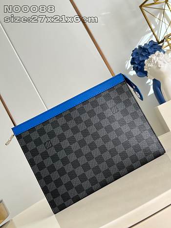 Colestore Louis Vuitton Monogram Eclipse Pochette Voyage Blue 27 x 21 x 6 cm