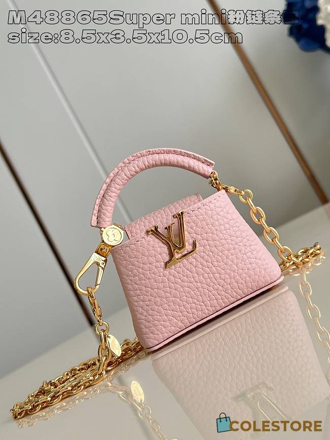 Colestore Louis Vuitton Micro Bag Capucines Pink 8.5 x 3.5 x 10.5 cm - 1
