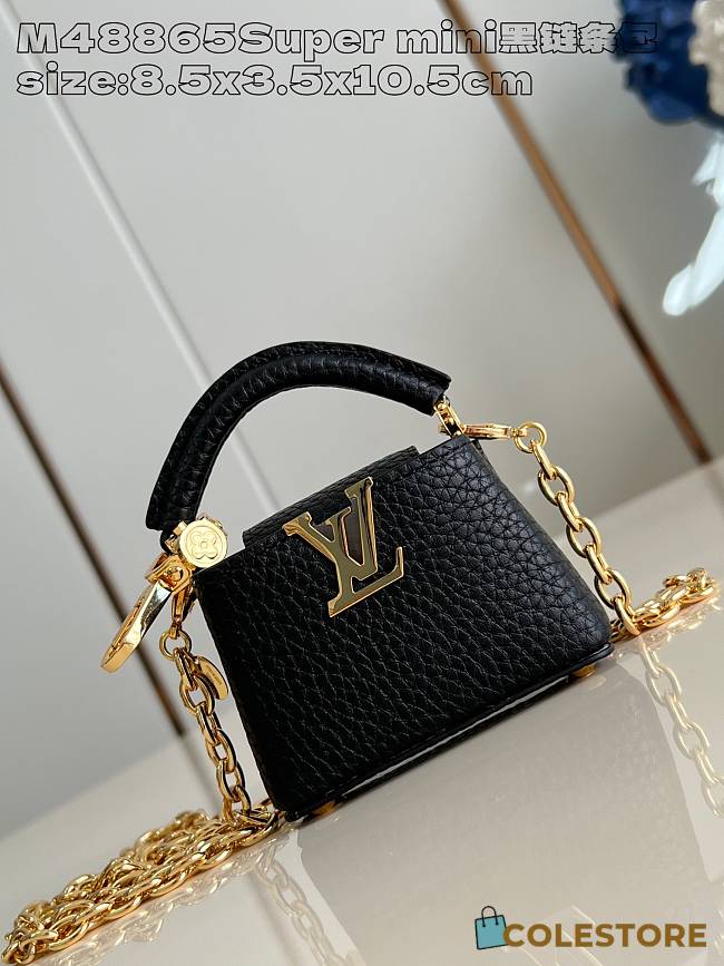 Colestore Louis Vuitton Micro Bag Capucines Black 8.5 x 3.5 x 10.5 cm - 1