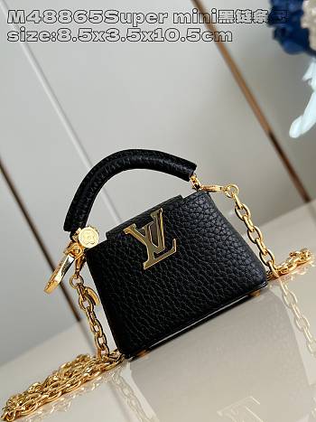 Colestore Louis Vuitton Micro Bag Capucines Black 8.5 x 3.5 x 10.5 cm