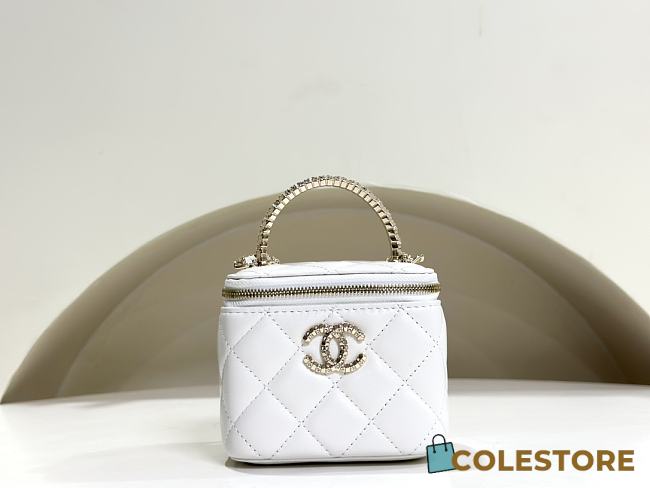 Colestore Chanel Vanity Case White 17 x 13 x 7 cm - 1