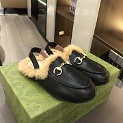 Colestore Kid Shoes Gucci Loafer With Fur Black Size 24 - 35 - 2