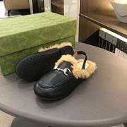 Colestore Kid Shoes Gucci Loafer With Fur Black Size 24 - 35 - 4