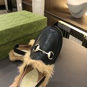 Colestore Kid Shoes Gucci Loafer With Fur Black Size 24 - 35 - 3