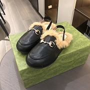 Colestore Kid Shoes Gucci Loafer With Fur Black Size 24 - 35 - 5