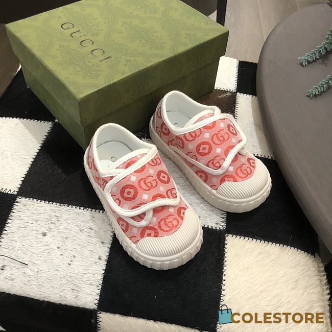 Colestore Kid Shoes Gucci Loafer White Pink Size 20 - 25 - 1