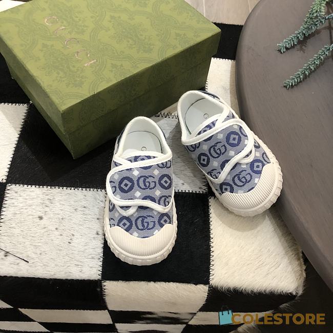 Colestore Kid Shoes Gucci Loafer White Blue Size 20 - 25 - 1