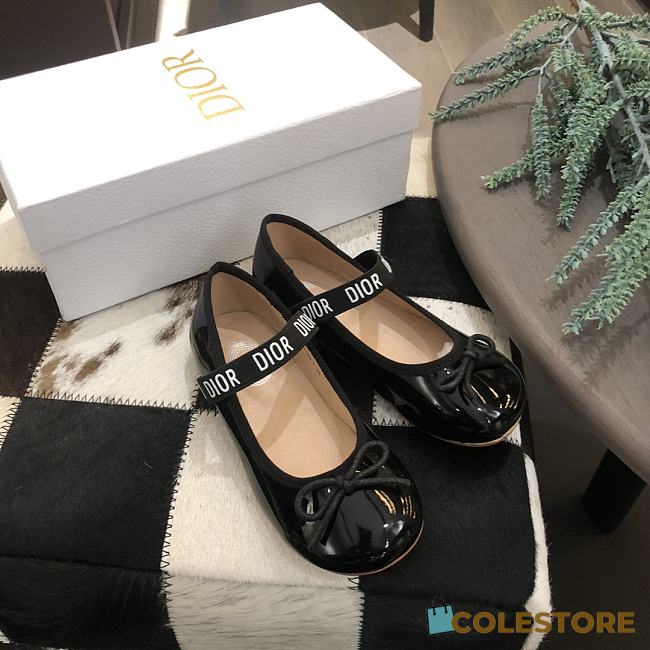 Colestore Kid Shoes Dior Bow Loafer Black Size 26 - 35 - 1