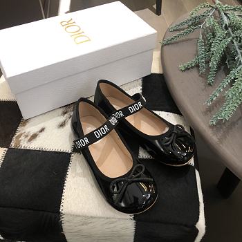 Colestore Kid Shoes Dior Bow Loafer Black Size 26 - 35