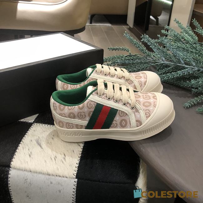 Colestore Kid Shoes Gucci Signature Sneaker Beige Size 26 - 35 - 1
