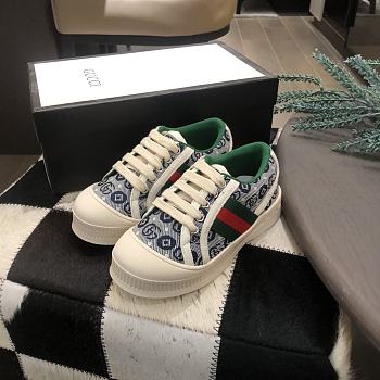 Colestore Kid Shoes Gucci Signature  Blue Sneaker Size 26 - 35