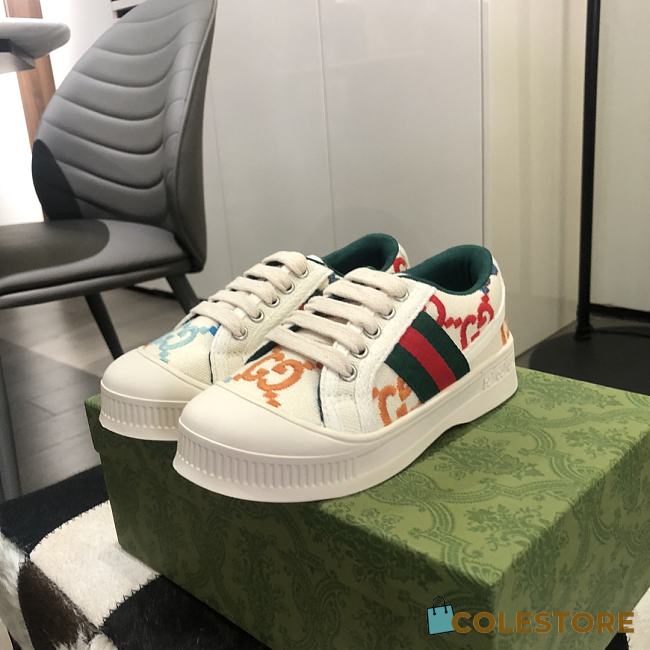 Colestore Kid Shoes Gucci CC Logo Sneaker White Size 26 - 35 - 1
