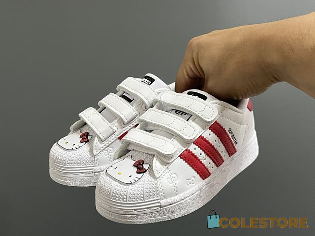 Colestore Kid Shoes Addidas Hello Kitty Sneaker Red Stripes Size 22 - 37 - 1