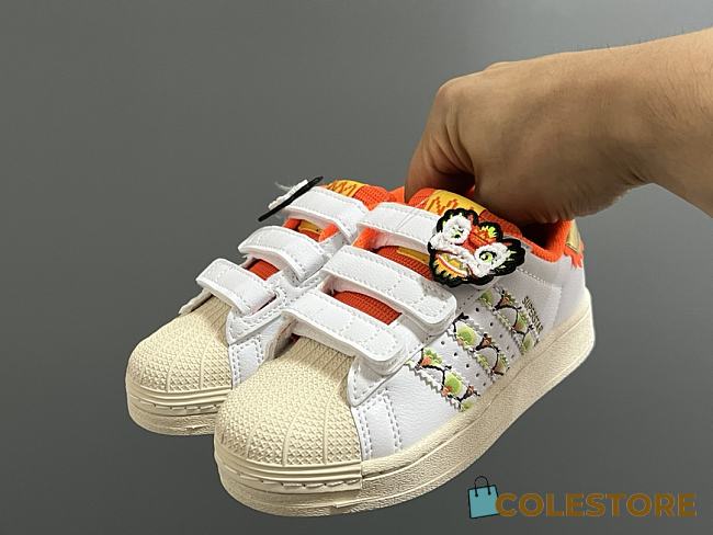 Colestore Kid Shoes Addidas Sneaker Orange Stripes Size 22 - 37 - 1