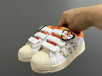 Colestore Kid Shoes Addidas Sneaker Orange Stripes Size 22 - 37