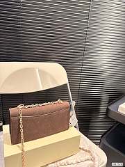 Colestore Coach Shoulder Suede Bag Chocolate 23 x 13 cm - 3