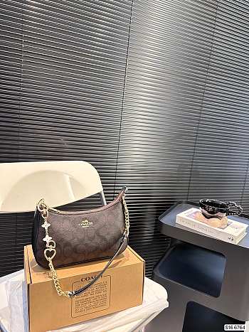 Colestore Coach Teri Shoulder Bag C Logo In Black 24 x 13 cm