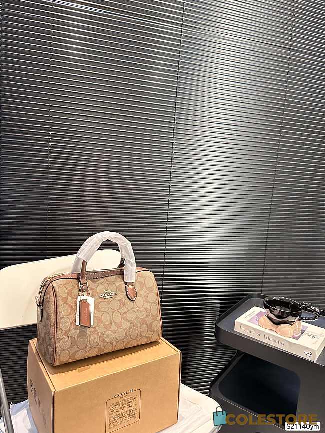 Colestore Coach Rowan Satchel In Signature Canvas Brown 25 x 16 cm - 1