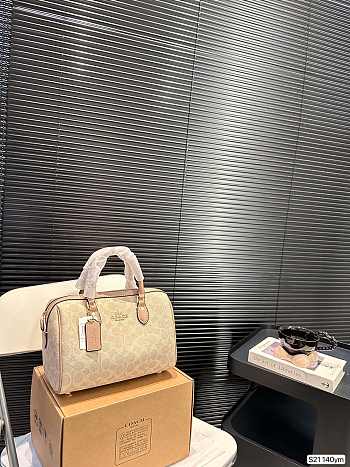 Colestore Coach Rowan Satchel In Signature Canvas Beige 25 x 16 cm
