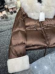Colestore Max Mara Puff With Fur Coat Brown - 3