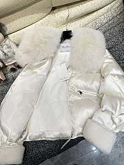 Colestore Max Mara Puff With Fur Coat White - 5