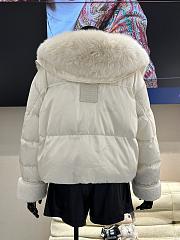 Colestore Max Mara Puff With Fur Coat White - 2