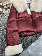 Colestore Max Mara Puff With Fur Coat Rouge - 5
