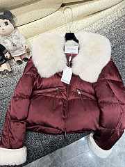 Colestore Max Mara Puff With Fur Coat Rouge - 3