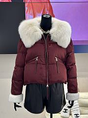 Colestore Max Mara Puff With Fur Coat Rouge - 1