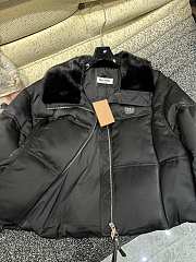 Colestore Miu Miu Puff Black Coat With Fur Collar For Winter - 4