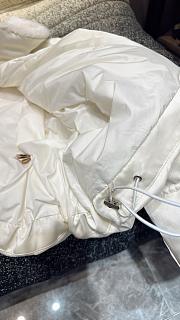 Colestore Miu Miu White Coat Feather With Fur Collar For Winter - 6