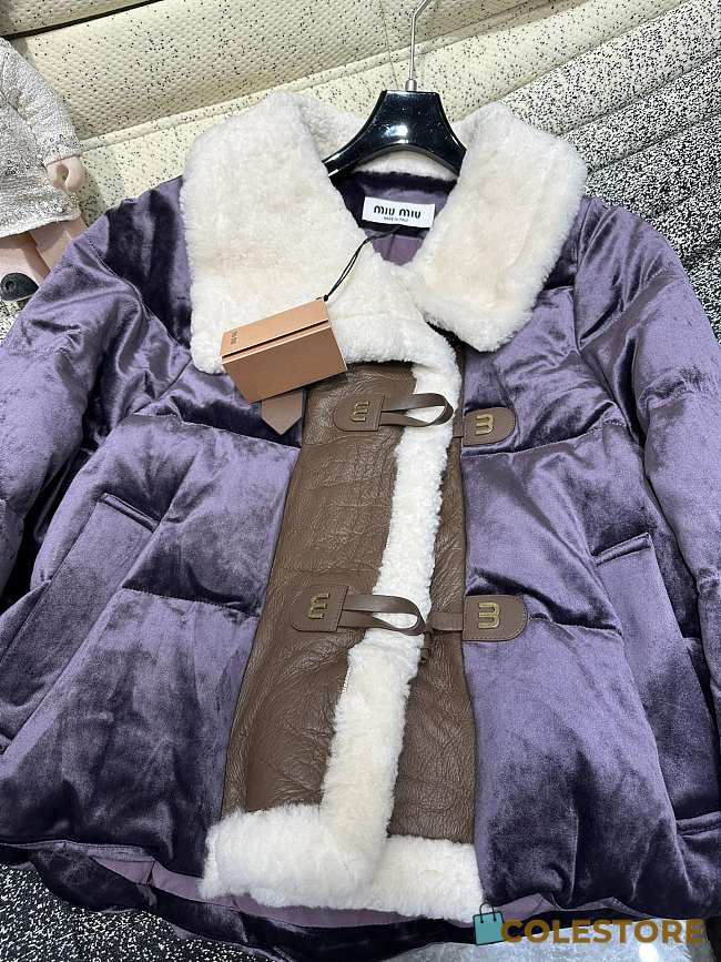 Colestore Miu Miu Velvet Puffer Jacket For Winter - 1
