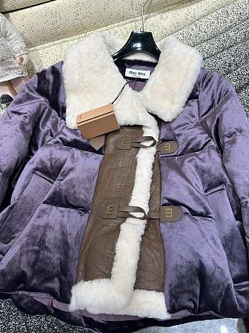 Colestore Miu Miu Velvet Puffer Jacket For Winter