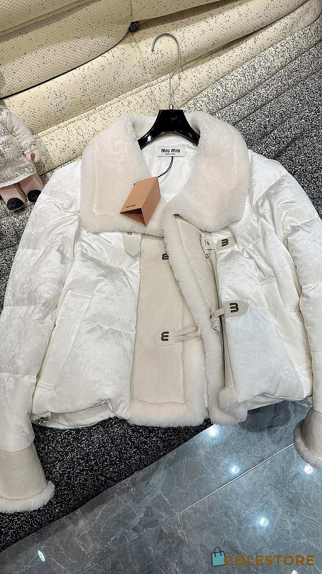 Colestore Miu Miu White Puffer Jacket For Winter  - 1