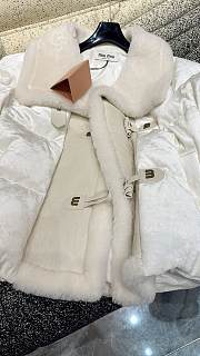 Colestore Miu Miu White Puffer Jacket For Winter  - 5