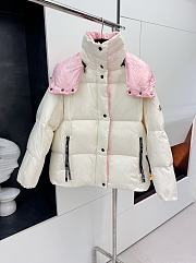 Colestore Moncler Reversible White And Pink Puff Jacked For Winter - 4