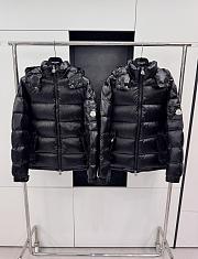Colestore Moncler Puff Leather Jacked For Winter Black - 1