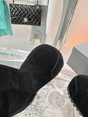 Colestore Balenciaga Suede With Fur High Boots Black - 5