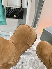 Colestore Balenciaga Suede With Fur High Boots Brown - 6
