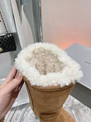 Colestore Balenciaga Suede With Fur High Boots Brown - 3