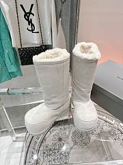 Colestore Balenciaga Suede With Fur High Boots White - 1