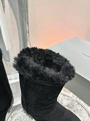 Colestore Balenciaga Suede With Fur Medium Boots Black - 2