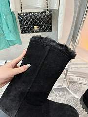 Colestore Balenciaga Suede With Fur Medium Boots Black - 3