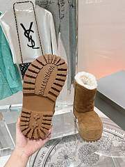 Colestore Balenciaga Suede With Fur Medium Boots Brown - 3